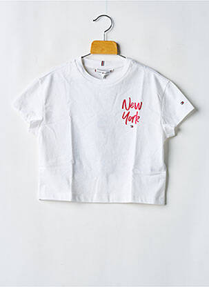 Tricou guler rotund alb TOMMY HILFIGER fată