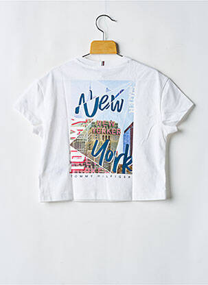 Tricou guler rotund alb TOMMY HILFIGER fată