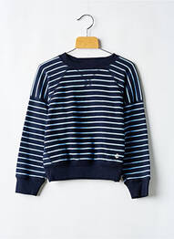 Hanorac guler rotund albastru PETIT BATEAU fille