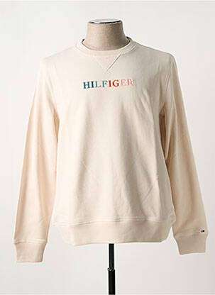 Hanorac guler rotund alb TOMMY HILFIGER bărbat