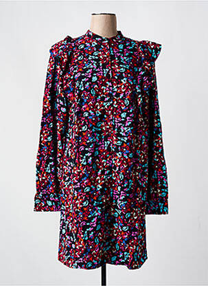 Rochie scurtă guler rotund roz PIECES femeie