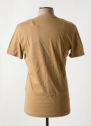 Tricou guler rotund maro JACK & JONES bărbat
