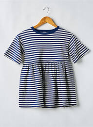 Rochie midi guler rotund albastru PETIT BATEAU fille