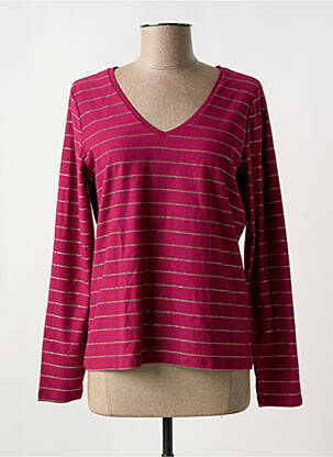 Tricou roz PIECES femeie