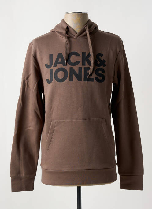 Hanorac cu glugă maro JACK & JONES bărbat
