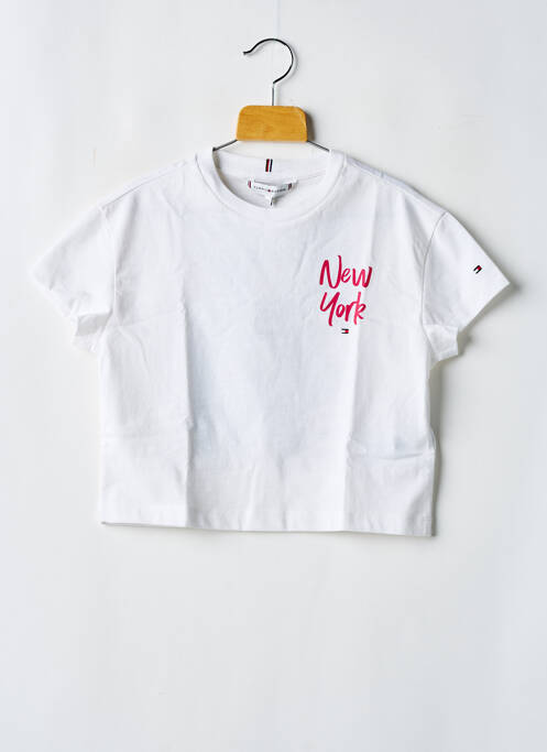 Tricou alb TOMMY HILFIGER fată