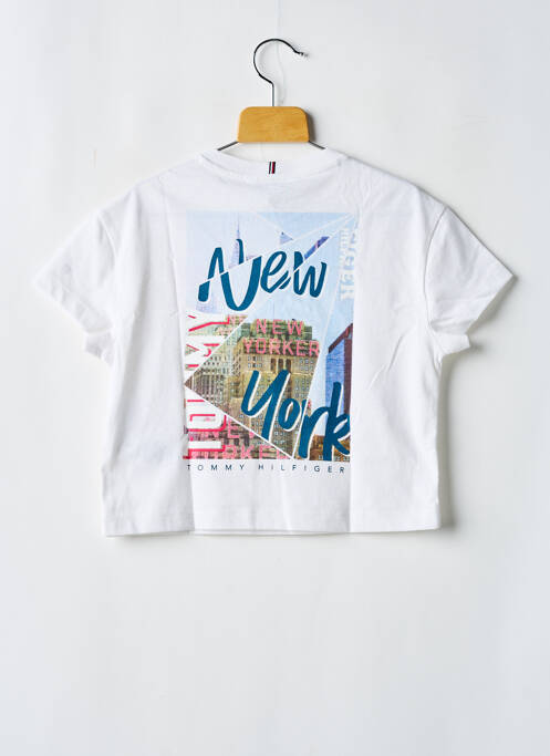 Tricou alb TOMMY HILFIGER fată