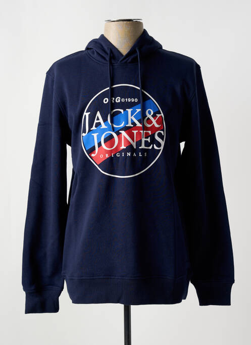 Hanorac cu glugă albastru JACK & JONES bărbat