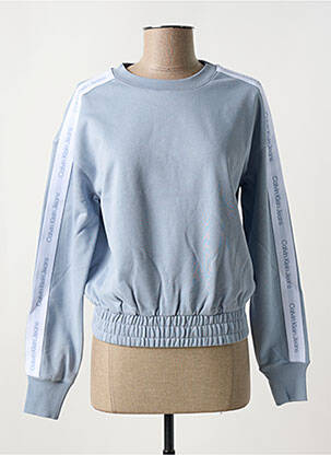 Hanorac guler rotund albastru CALVIN KLEIN femeie