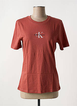 Tricou guler rotund roșu CALVIN KLEIN femeie