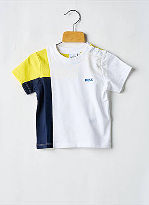 Tricou guler rotund alb HUGO BOSS băiat