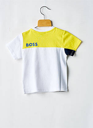 Tricou guler rotund alb HUGO BOSS băiat