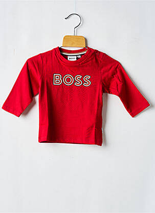 Tricou guler rotund roșu HUGO BOSS băiat