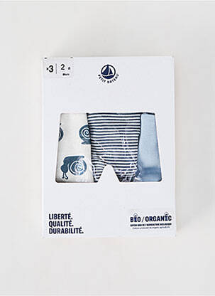 Boxer alb PETIT BATEAU băiat