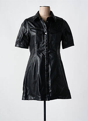 Rochie scurtă guler rotund negru NOISY MAY femeie