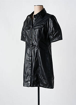 Rochie scurtă guler rotund negru NOISY MAY femeie