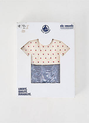 Tricou alb PETIT BATEAU fată