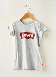Tricou guler rotund gri LEVIS fille