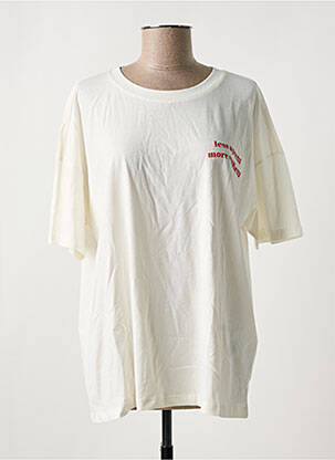 Tricou guler rotund alb NOISY MAY femeie
