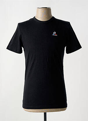 Tricou guler rotund negru LE COQ SPORTIF bărbat