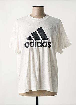 Tricou guler rotund alb ADIDAS femeie