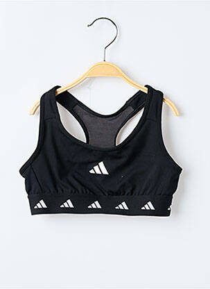 Sutien guler rotund negru ADIDAS fată
