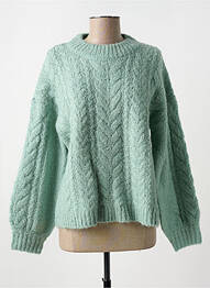 Pulover guler rotund verde GRACE & MILA femme