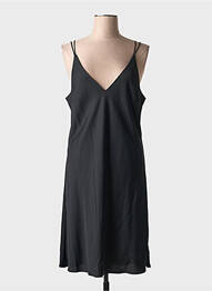 Rochie midi guler în v negru CALVIN KLEIN femme