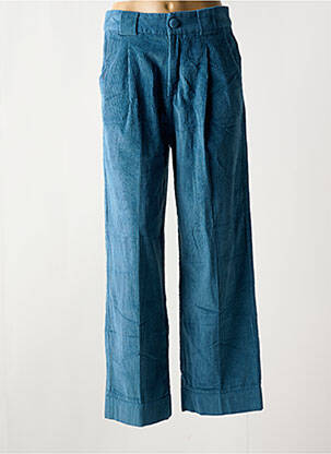 Pantalon larg albastru GRACE & MILA femeie