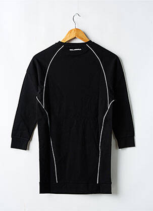 Rochie scurtă guler rotund negru KARL LAGERFELD fată