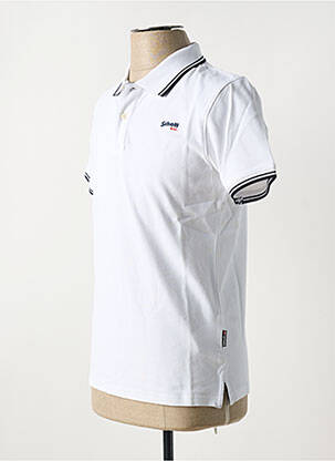 Polo alb SCHOTT bărbat