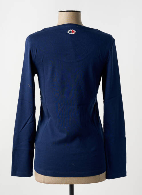 Tricou guler rotund albastru LA PETITE FRANCAISE femme