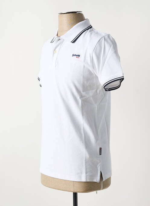 Polo alb SCHOTT bărbat