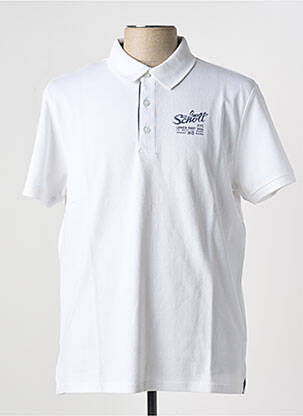 Polo alb SCHOTT bărbat