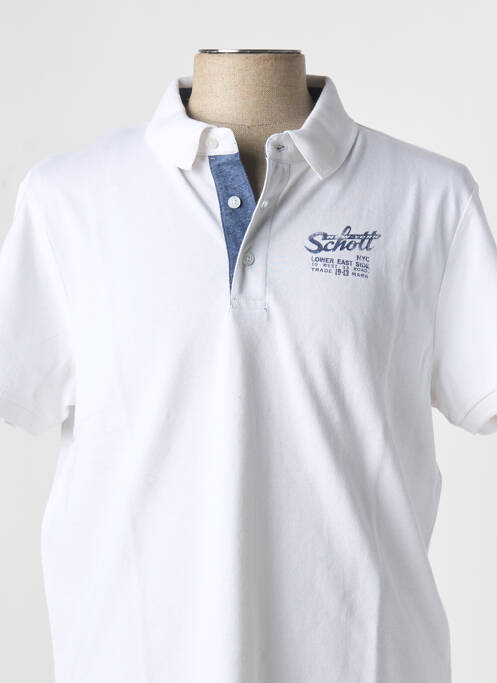 Polo alb SCHOTT bărbat