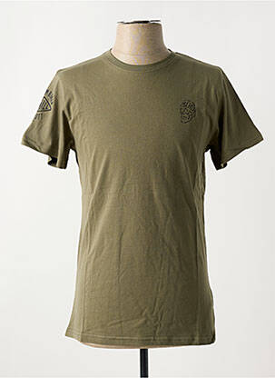 Tricou guler rotund verde SCHOTT bărbat