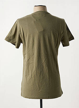 Tricou guler rotund verde SCHOTT bărbat