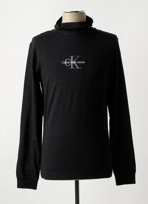 Pulover cu guler înalt negru CALVIN KLEIN bărbat