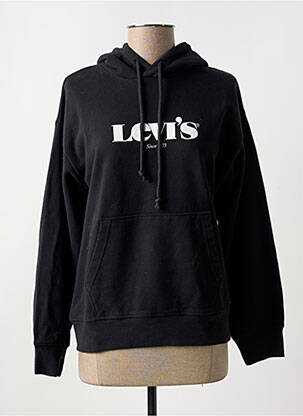 Hanorac cu glugă negru LEVIS femeie