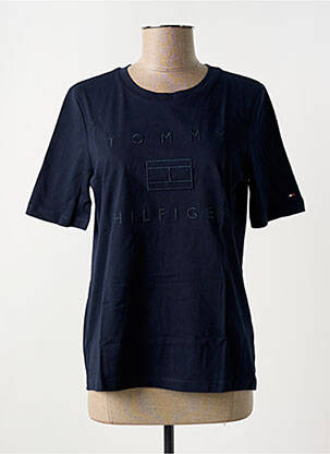 Tricou guler rotund albastru TOMMY HILFIGER femeie
