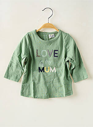 Tricou guler rotund verde TAPE À L'OEIL băiat
