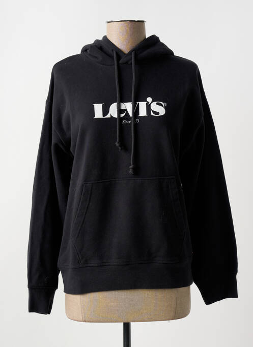 Hanorac cu glugă negru LEVIS femeie