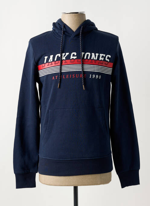 Hanorac cu glugă albastru JACK & JONES bărbat