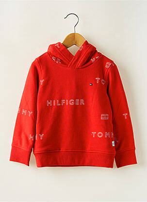Hanorac cu glugă roșu TOMMY HILFIGER băiat
