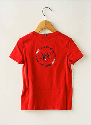 Tricou guler rotund roșu TOMMY HILFIGER băiat