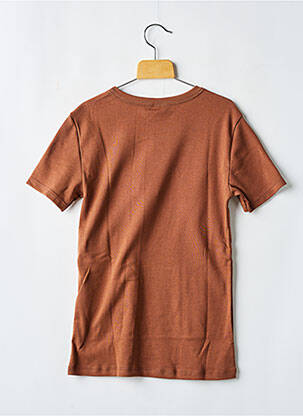 Tricou guler rotund maro PETIT BATEAU femeie