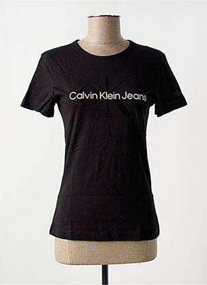 Tricou guler rotund negru CALVIN KLEIN femeie