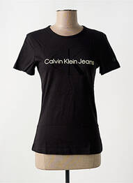 Tricou guler rotund negru CALVIN KLEIN femme