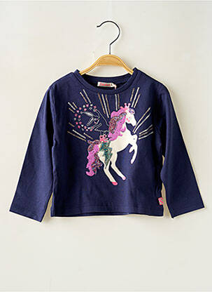 Tricou guler rotund albastru BILLIEBLUSH fată