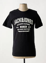 Tricou guler rotund negru JACK & JONES bărbat